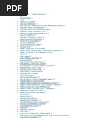 Tamil Songs List Pdf