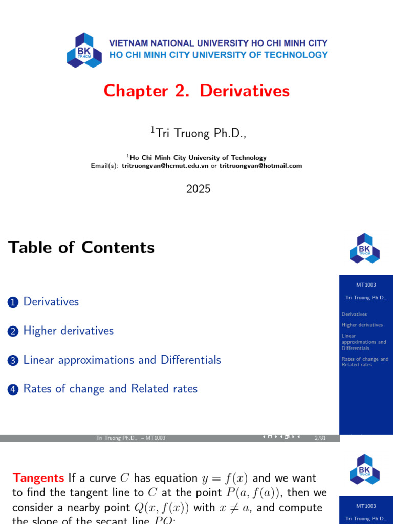 Calculus01 C2 Week#38 | PDF | Derivative | Differential Calculus