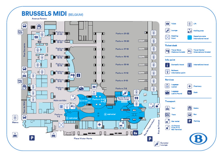 Brussels Midi Station Layout Guide | PDF | Electric Public Transport ...