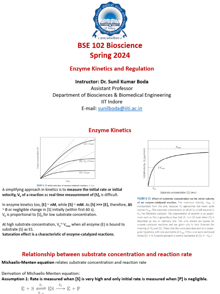 Enzyme Kinetics and Regulation Overview | PDF | Enzyme Inhibitor | Enzyme