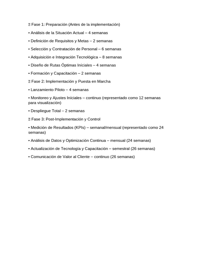 Plan de Implementación y Control Efectivo | PDF