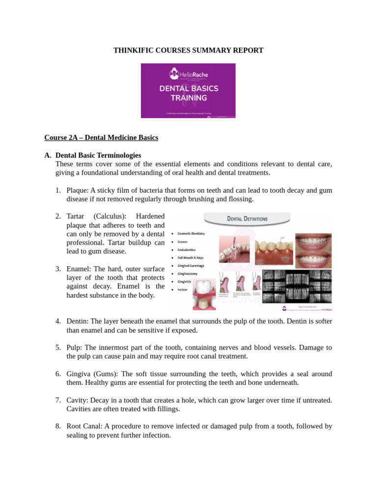Thinkific Courses 2 - Summary | PDF | Human Tooth | Periodontology