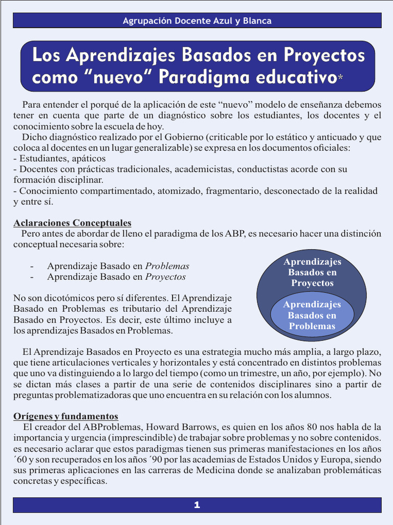 04 - Rios Material para Distribuir ABP | PDF | Enseñando | Plan de estudios