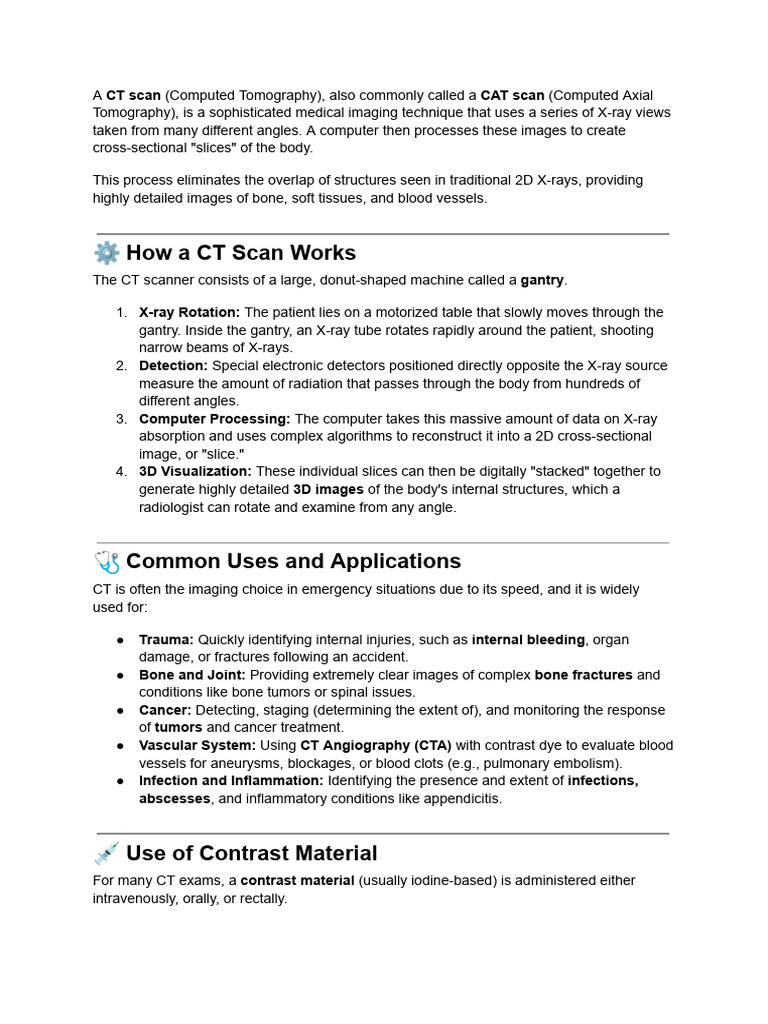 CT Scann | PDF | Ct Scan | X Ray