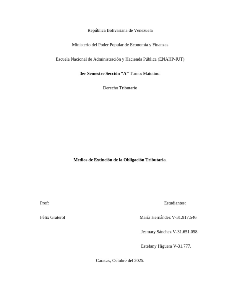 Medios de Extinción de Obligaciones Tributarias | PDF | Estatuto de ...