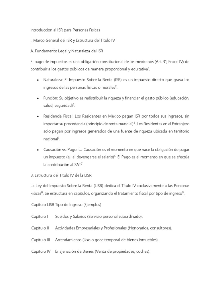 Guía Completa del ISR para Personas Físicas | PDF | Impuesto sobre la ...
