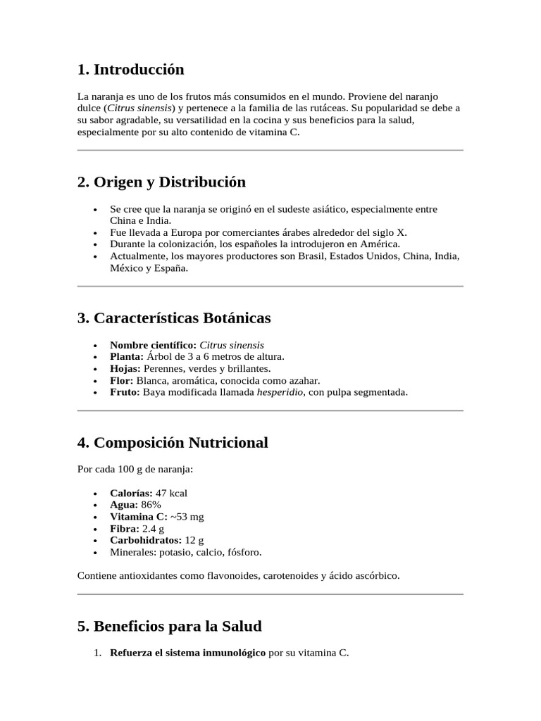 Naranjas Pdf Naranja Vitamina C