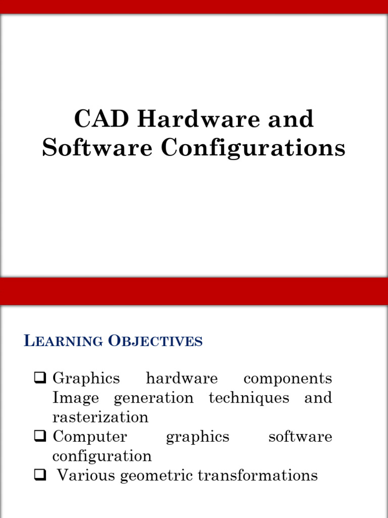 CAD Hardware and Software Essentials | PDF | Computer Graphics ...