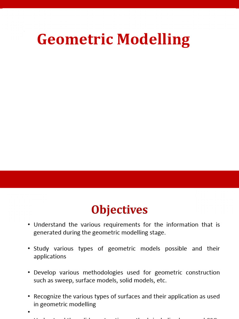 Geometric Modelling Techniques Overview | PDF | Geometry | Computer ...