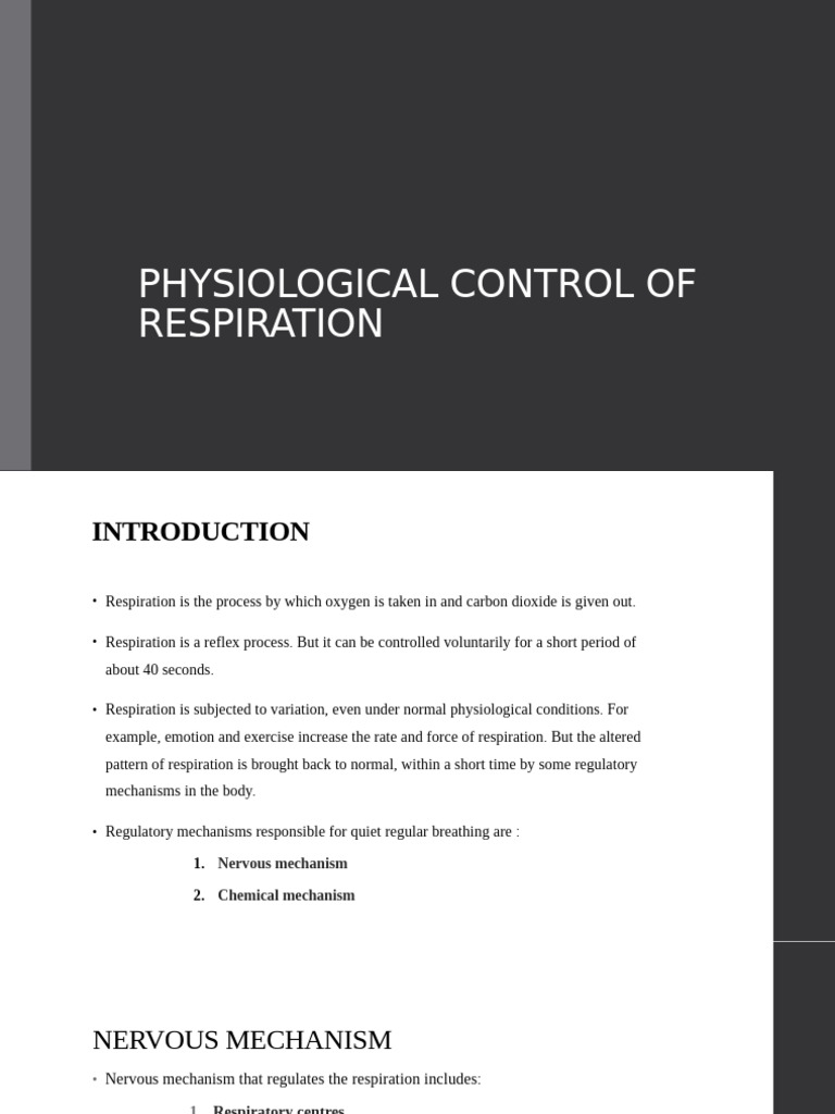 Control Mechanisms of Respiration | PDF | Physiology | Neuroanatomy
