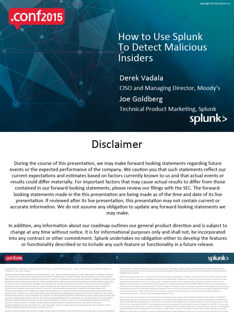 Detecting Malicious Insiders with Splunk | PDF | Proxy Server | Computing