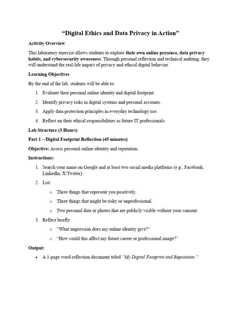06 Digital Ethics and Data Privacy in Action | PDF | Privacy | Audit