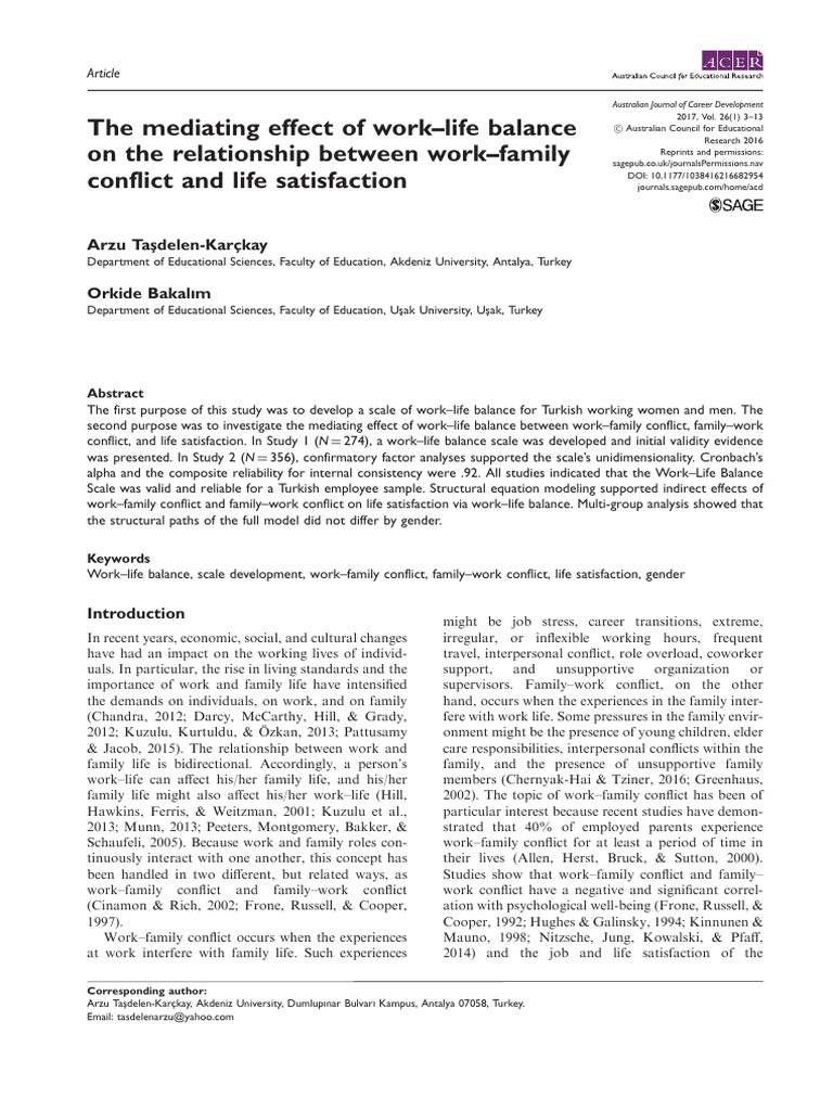 Work Life balance | PDF | Work–Life Balance | Chi Squared Distribution