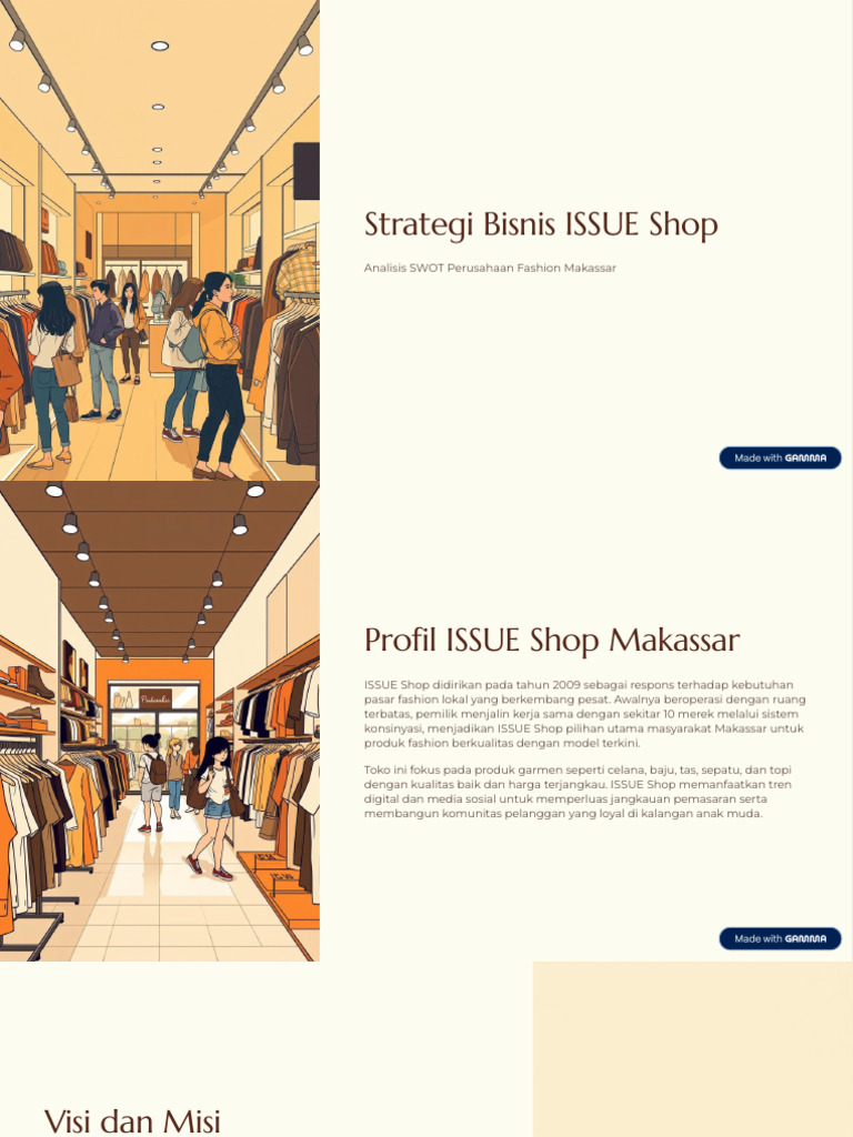 Strategi Bisnis ISSUE Shop Makassar | PDF
