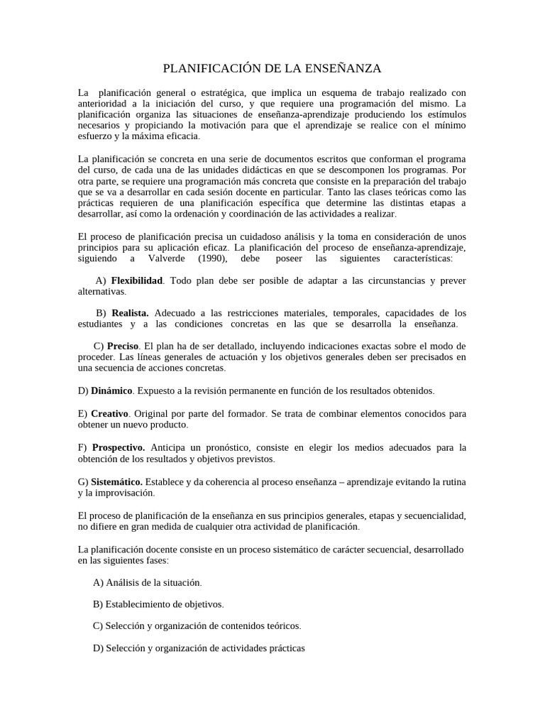 Planificación Efectiva de la Enseñanza | PDF | Enseñando | Aprendizaje