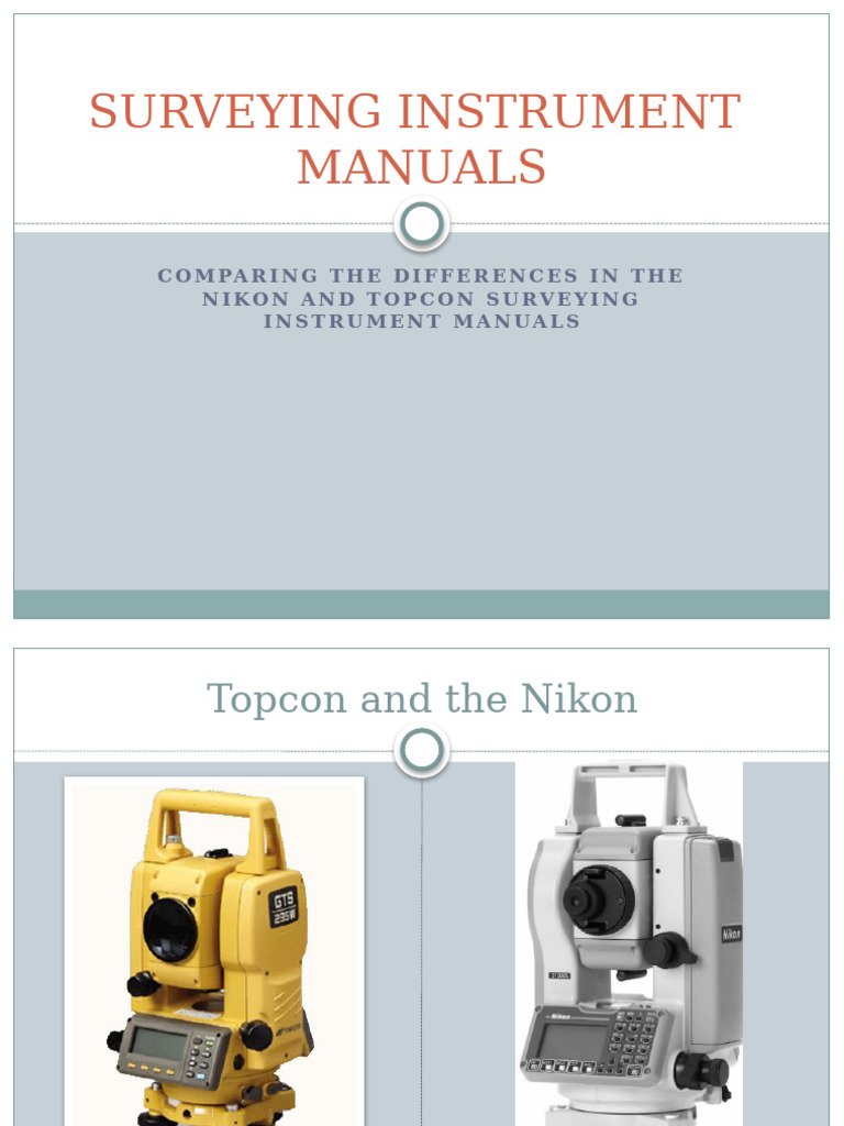 Surveying Instrument Manual Tca | PDF