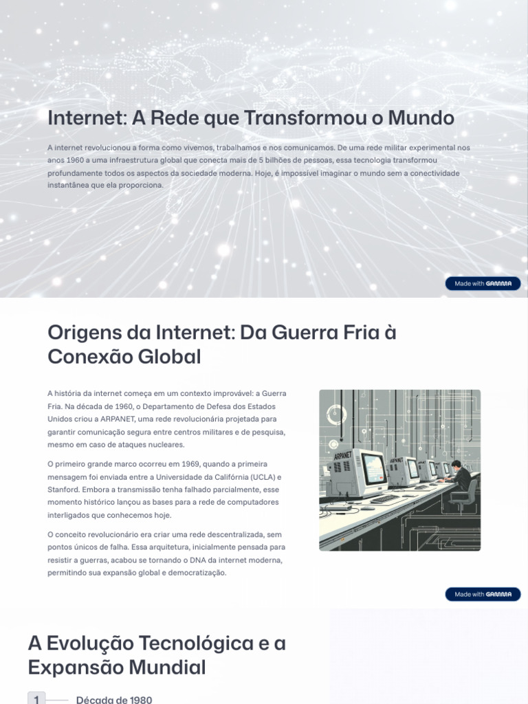 Internet A Rede Que Transformou o Mundo | PDF | Internet | Rede de ...