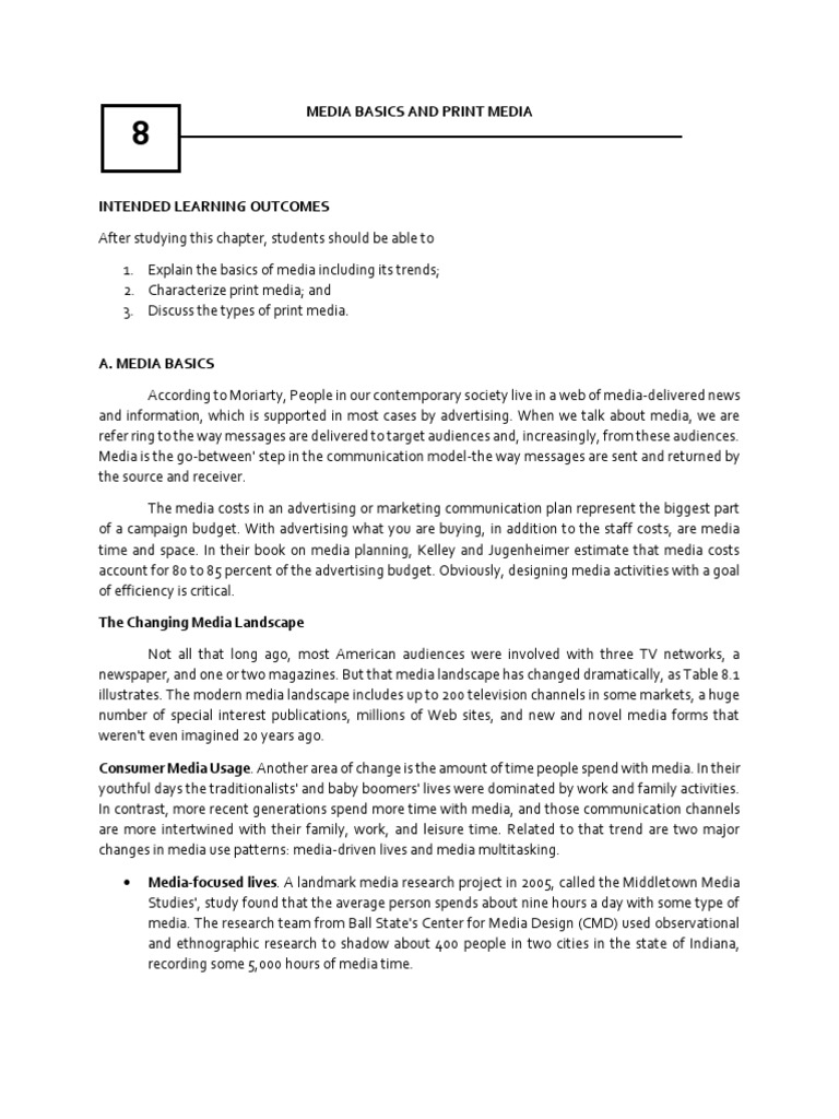 Understanding Print Media Basics | PDF | Advertising | Mass Media