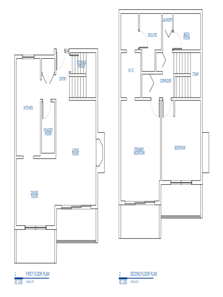First and Second Floor Plans Layout | PDF