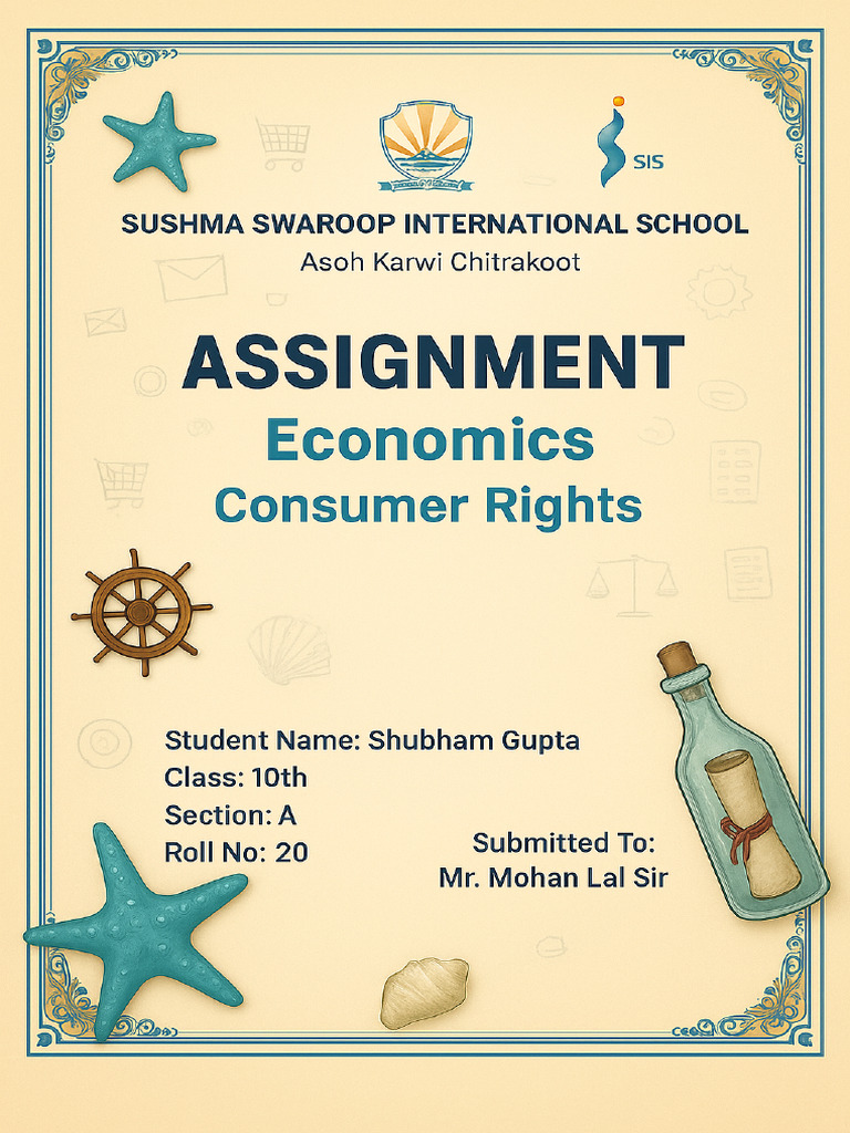Economics Consumer Rights Assignment | PDF