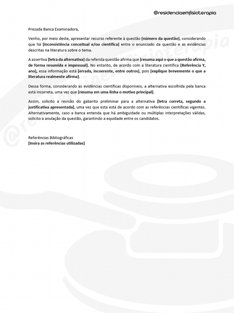 Recurso sobre Questão de Prova Inconsistente | PDF
