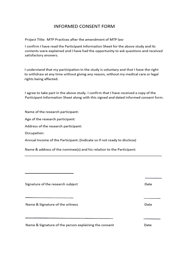 Riya Consent | PDF