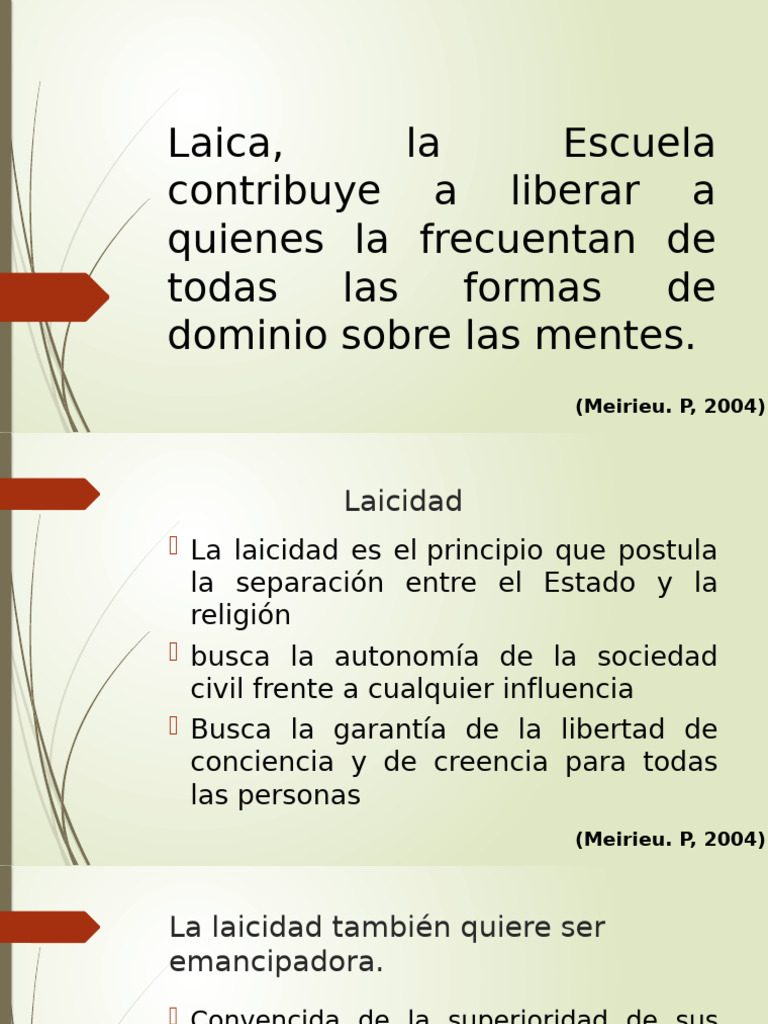 Laica, La Escuela Contribuye A Liberar | PDF | Secularidad | Verdad