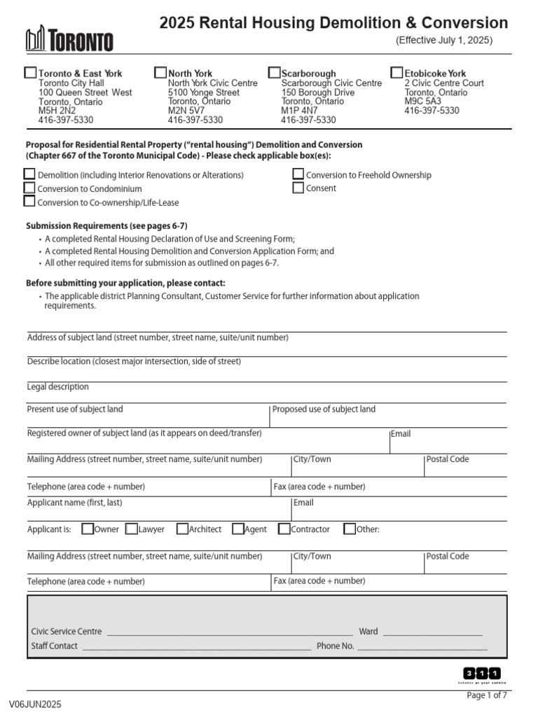 2025 Toronto Rental Housing Changes | PDF | Leasehold Estate | Condominium