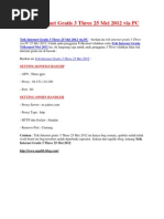 Download Trik Internet Gratis 3 Three 25 Mei 2012 via PC by Kevin Tok SN94903954 doc pdf
