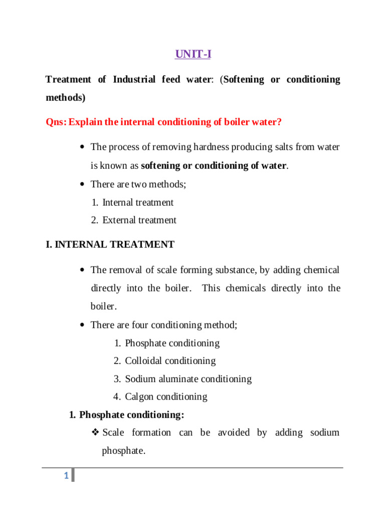 Unit - 1 | PDF | Osmosis | Ion Exchange