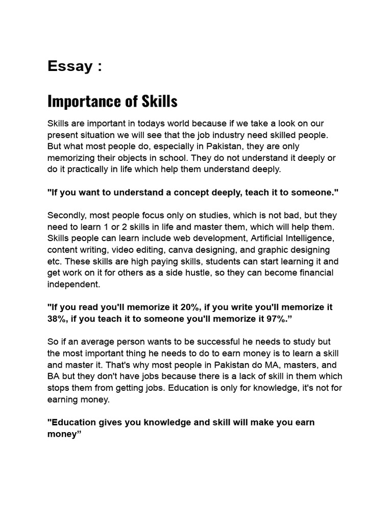 Essential Skills for Career Success | PDF