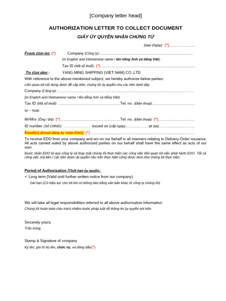 Form Đăng Ký Edo | PDF