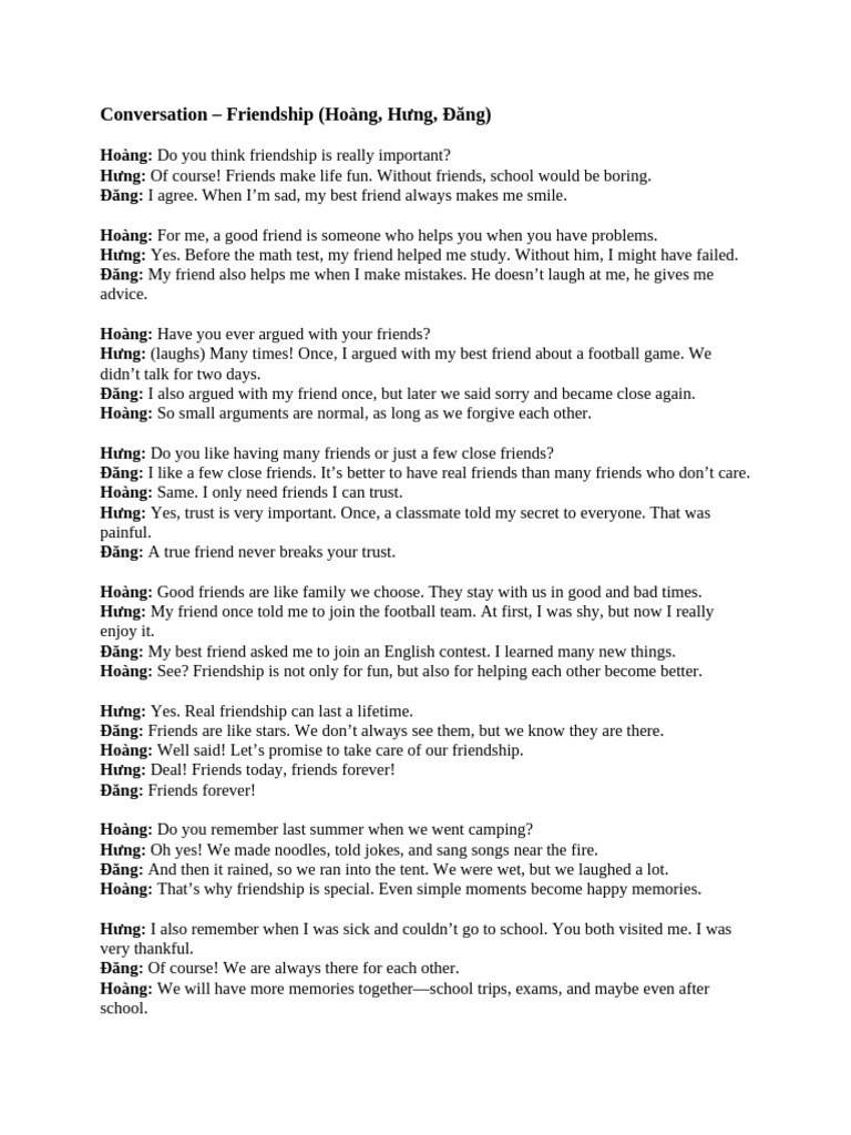 The Importance of Friendship | PDF