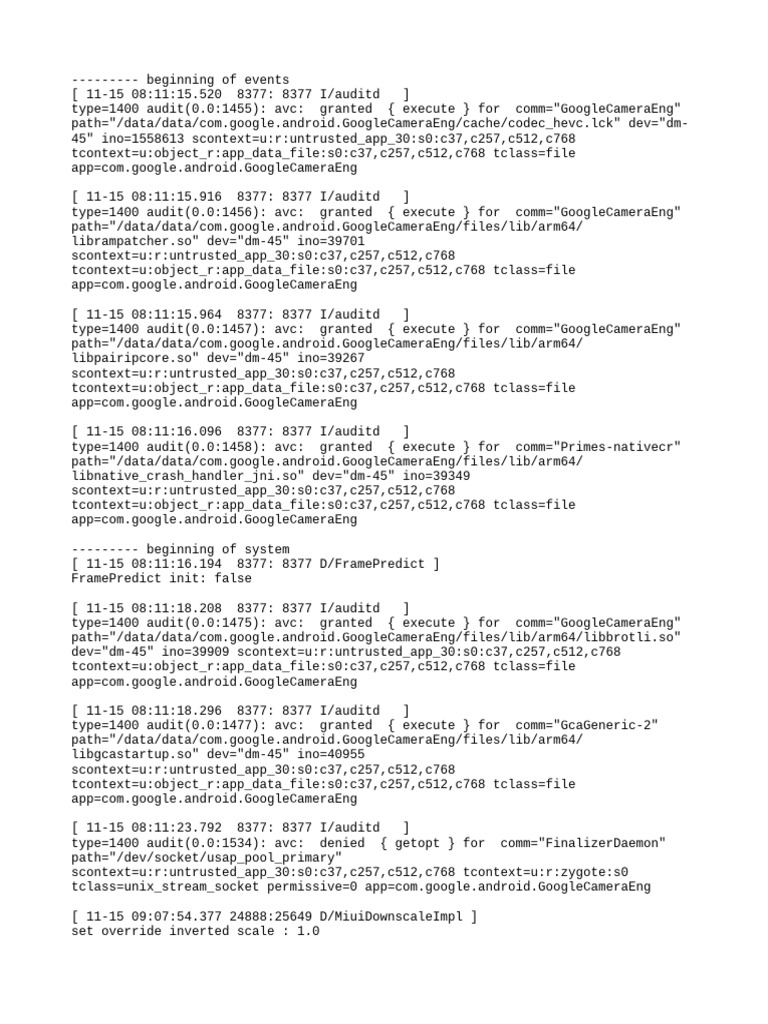 Google Camera Eng Audit Log Events | PDF | Computer Libraries ...