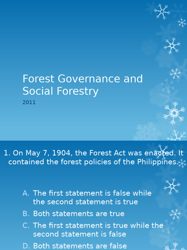Forest Governance and Social Forestry 2011-Powerpoint | PDF | Forest ...