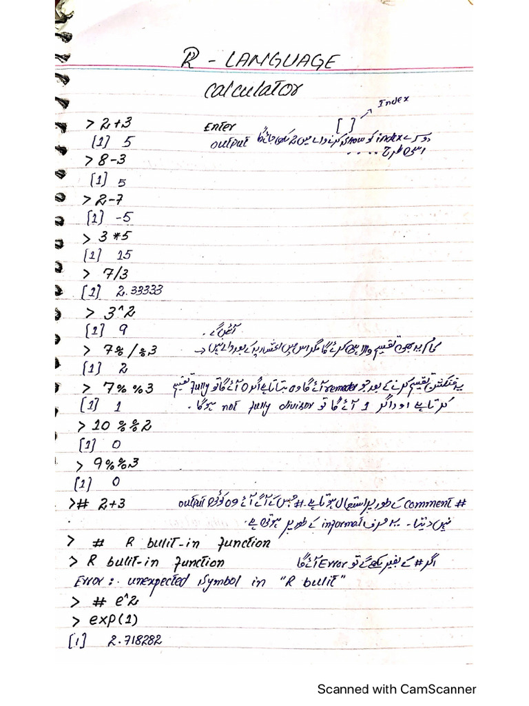 R Notesessential R Programming Notes Basics Set | PDF
