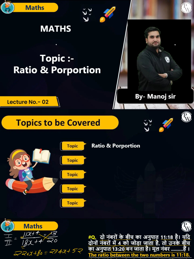 Ratio and Proportions - 02 - Class Notes | PDF