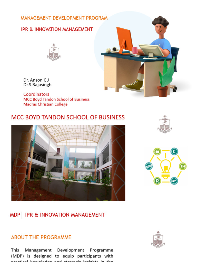 Ipr Program - Mcc Btsb | PDF | Intellectual Property | Innovation