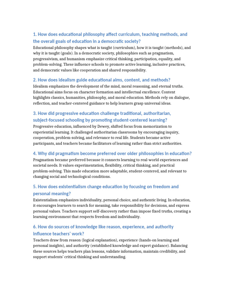 Educational Philosophies in Curriculum Design | PDF | Philosophy Of ...