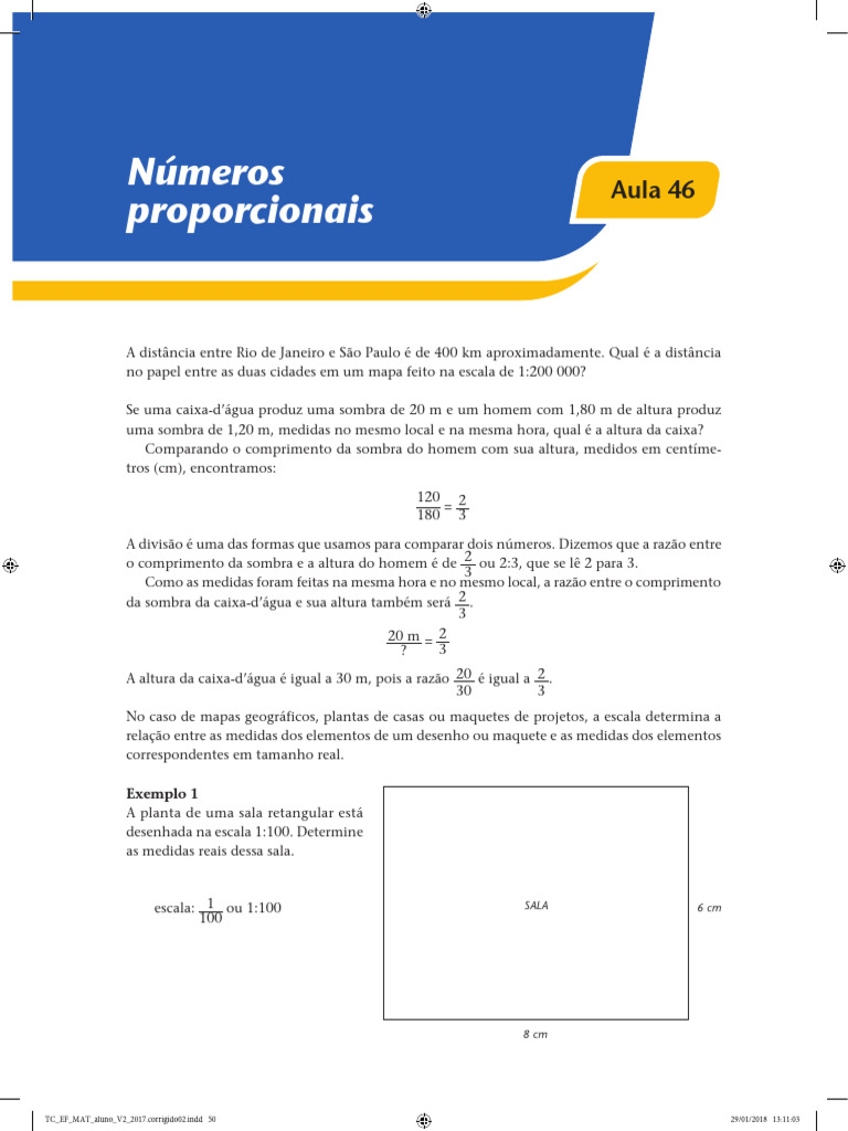 Proporções e Escalas em Matemática | PDF | Matemática