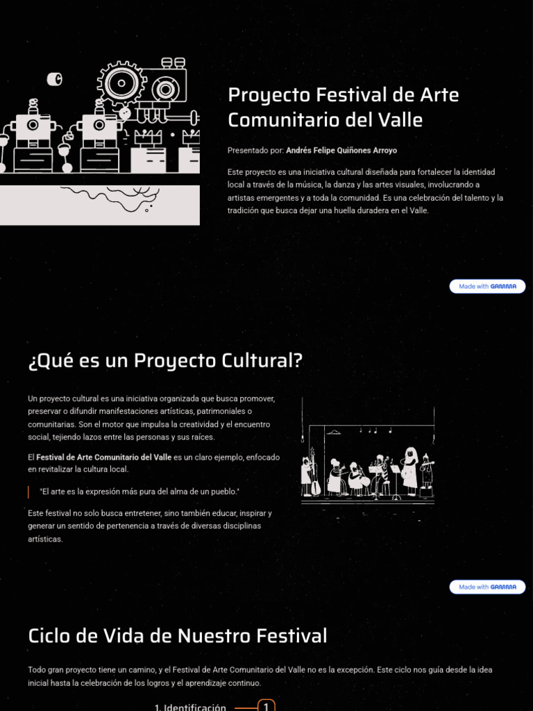 Proyecto Festival de Arte Comunitario Del Valle | PDF | Festival ...