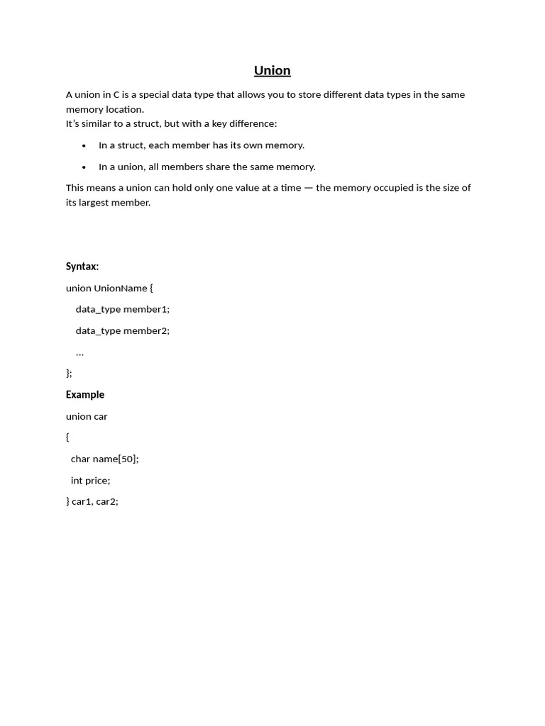 Union | PDF