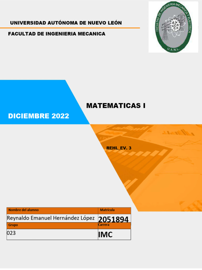Informe de Matemáticas I - UANL 2022 | PDF