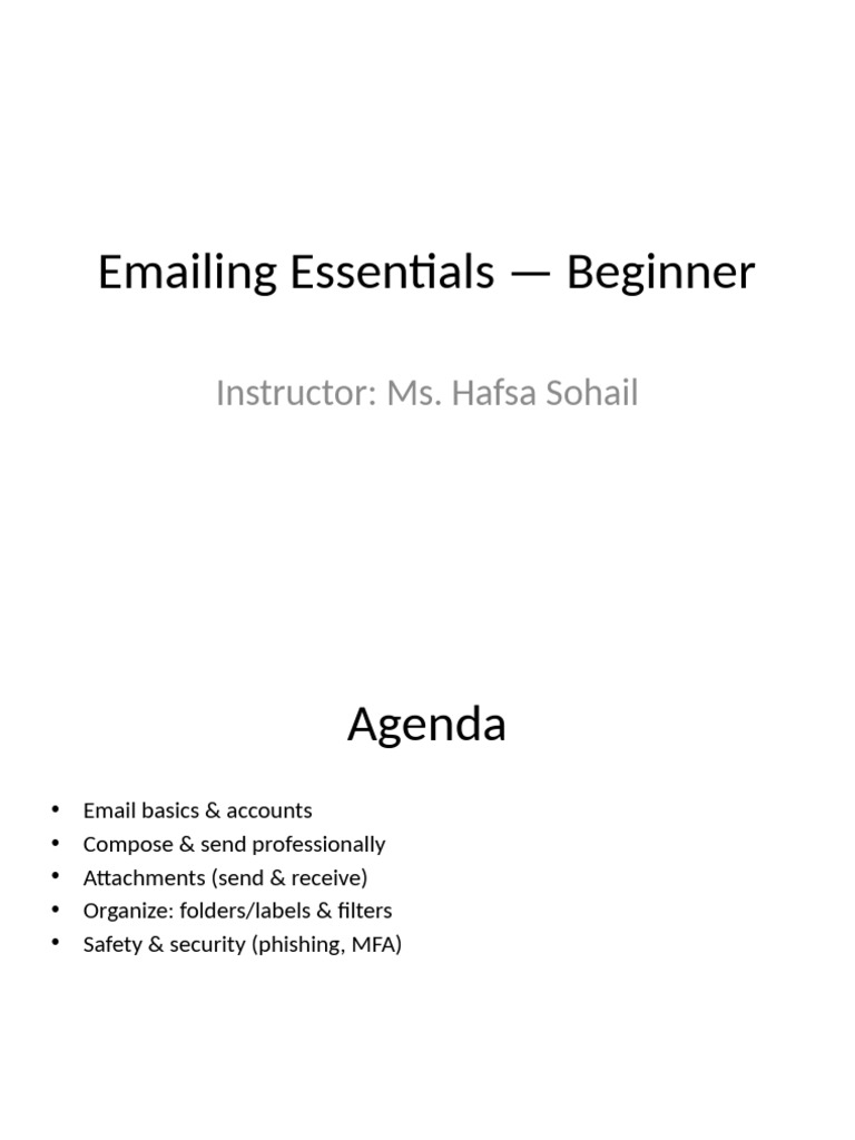 Emailing Essentials for Beginners Guide | PDF | Gmail | I Cloud