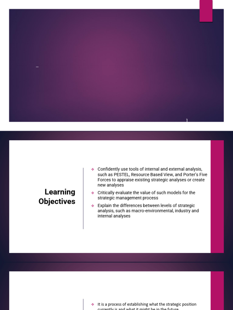 Strategic Analysis Tools and Frameworks | PDF | Market (Economics ...