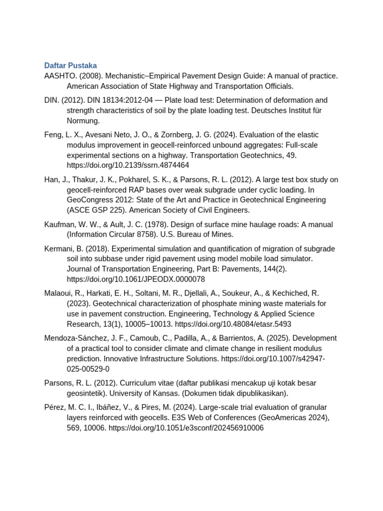 Geotechnical Research References List | PDF | Road Surface | Civil ...