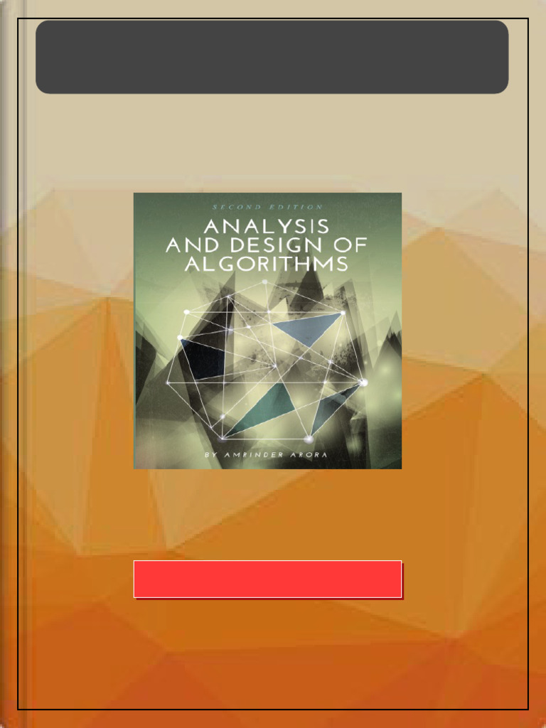 Analysis And Design Of Algorithms 2nd Edition Amrinder Arora sample ...