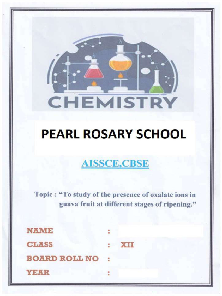 Prs 2024-26 Cbse Chemistry Project | PDF
