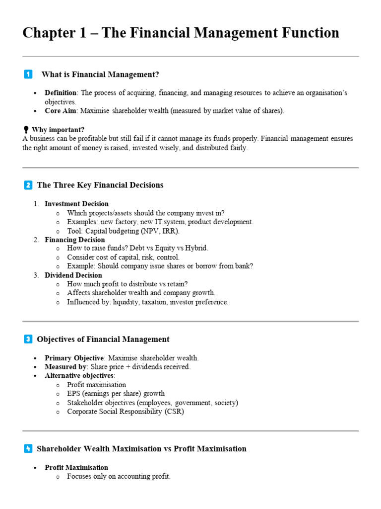 Financial Management Essentials Explained | PDF | Net Present Value ...