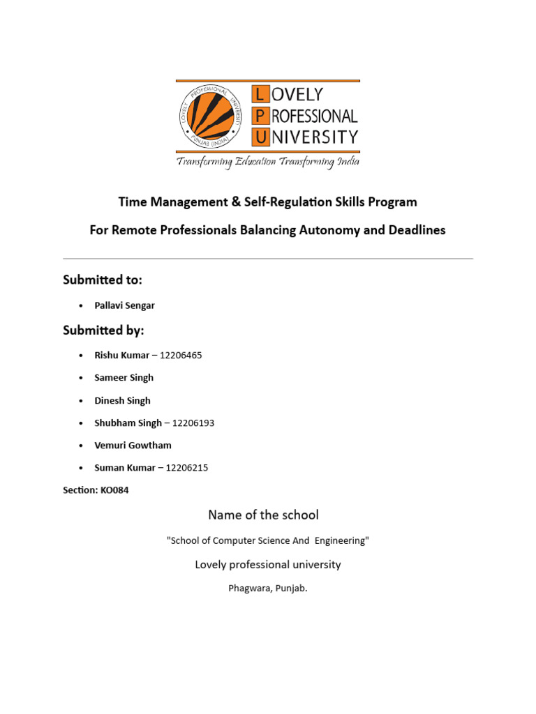 Time Management for Remote Workers | PDF